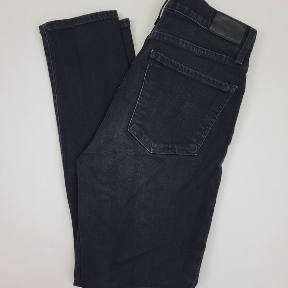 COH Olivia High Rise Exposed Button Slim Ankle Jean in Licorice Black - Picture 7 of 13